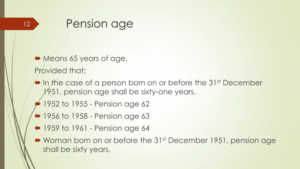 pension age