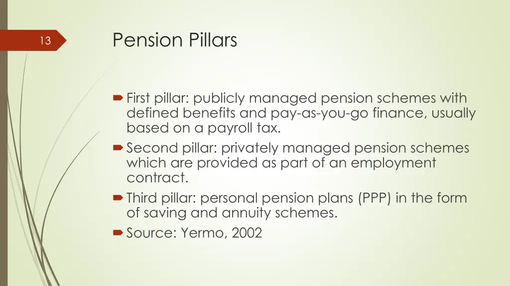 pension pillars