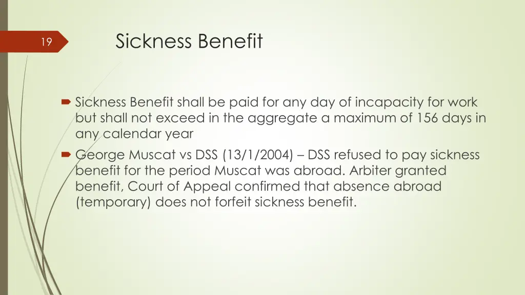 sickness benefit 1
