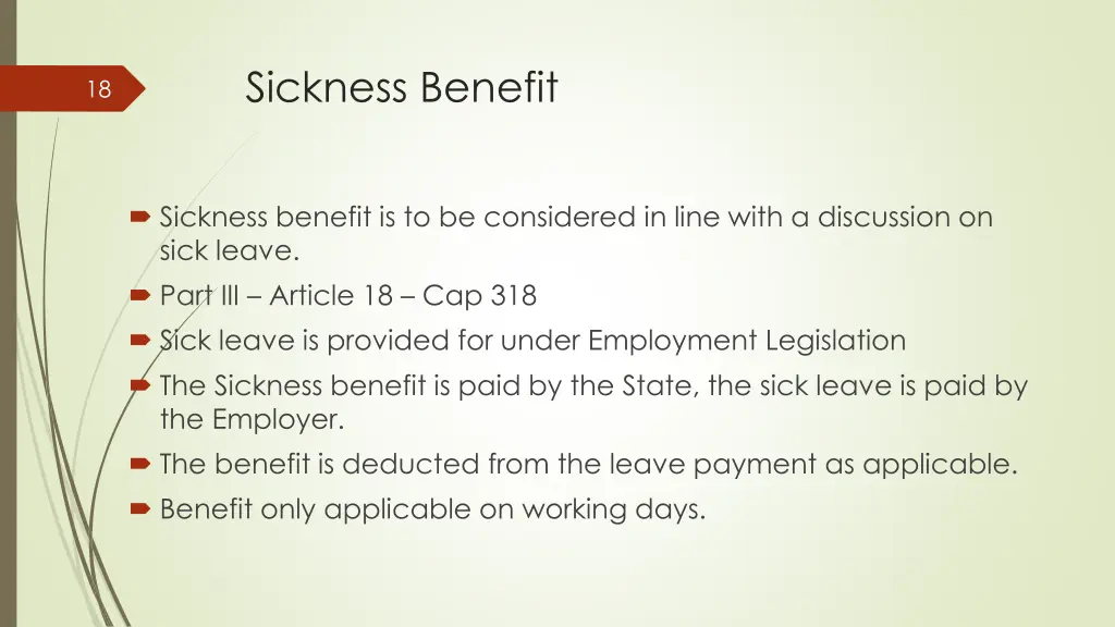 sickness benefit