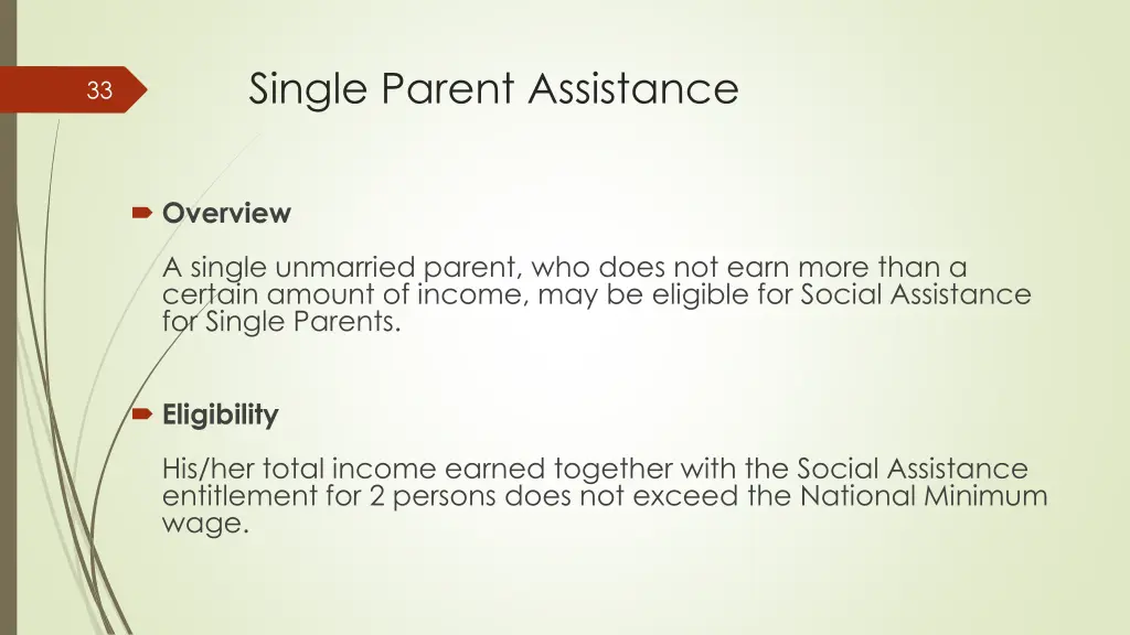 single parent assistance