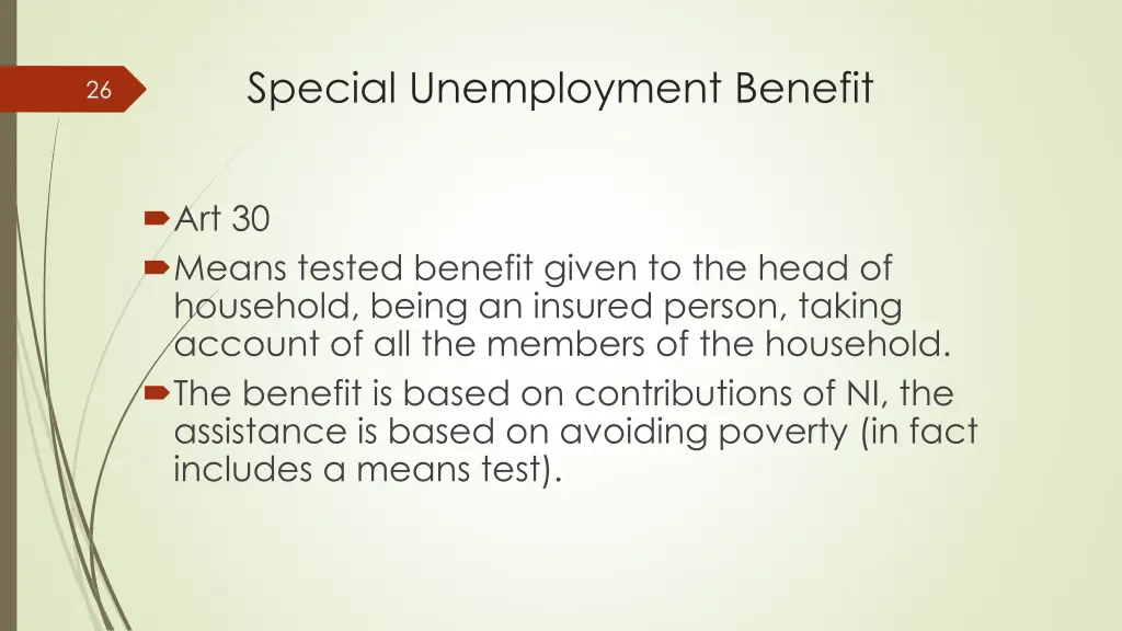 special unemployment benefit