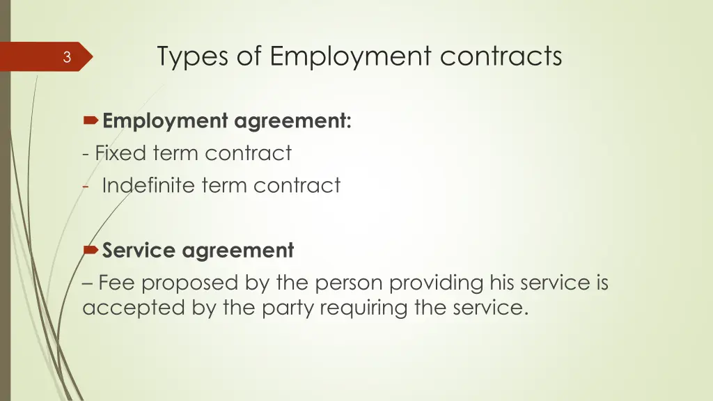 types of employment contracts