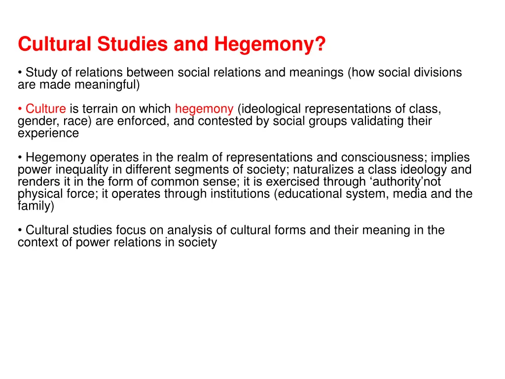 cultural studies and hegemony