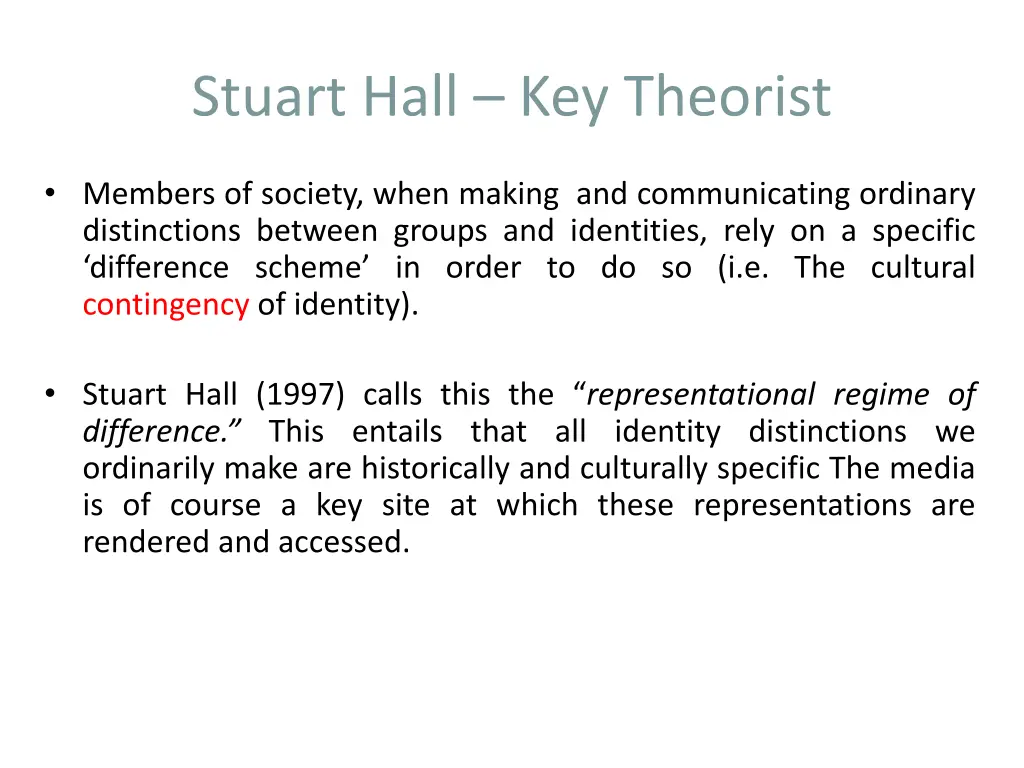 stuart hall key theorist
