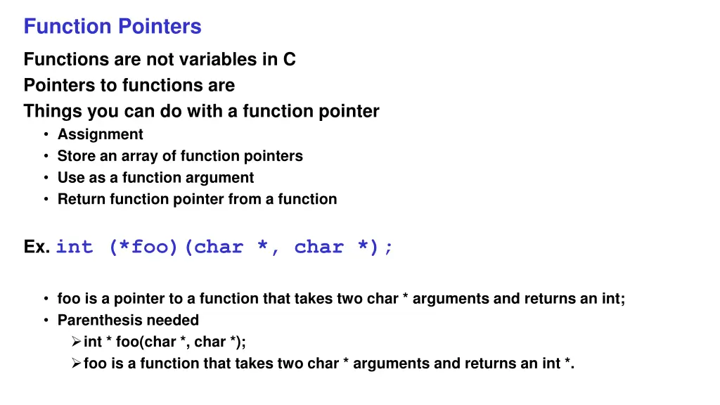 function pointers