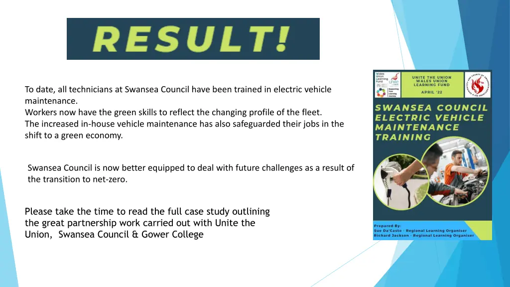 to date all technicians at swansea council have