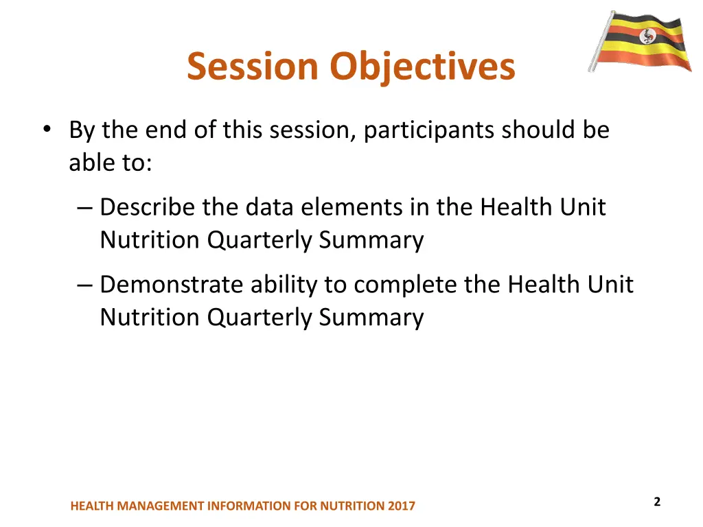 session objectives