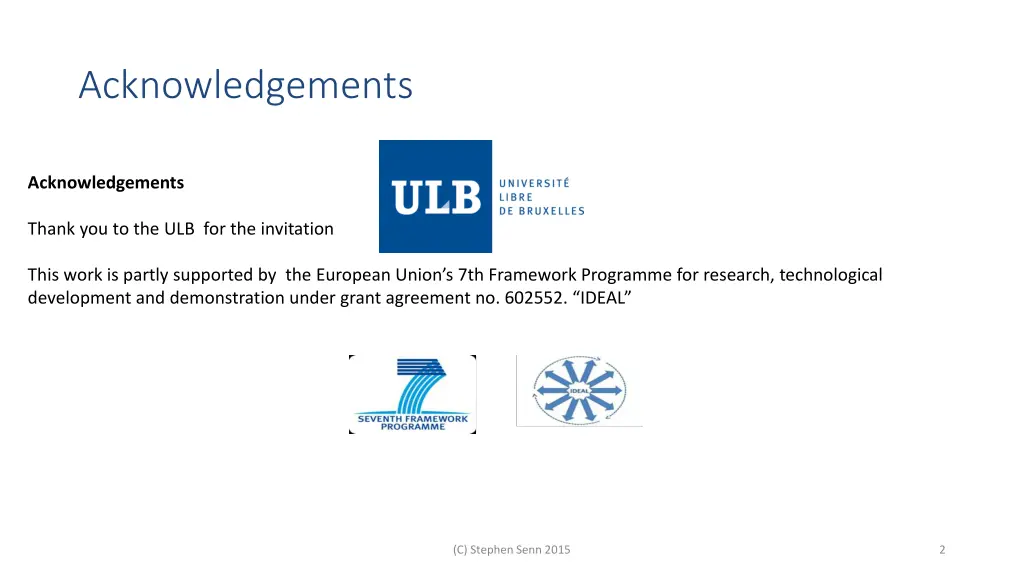 acknowledgements