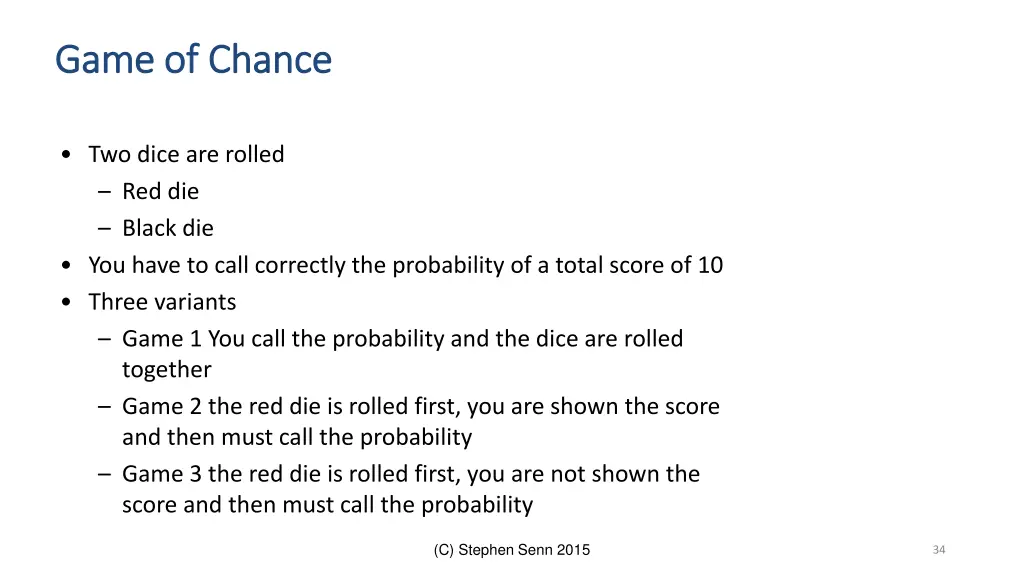 game of chance game of chance