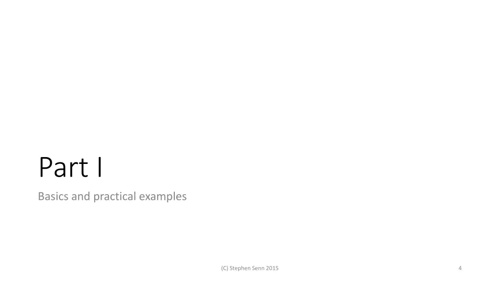 part i basics and practical examples