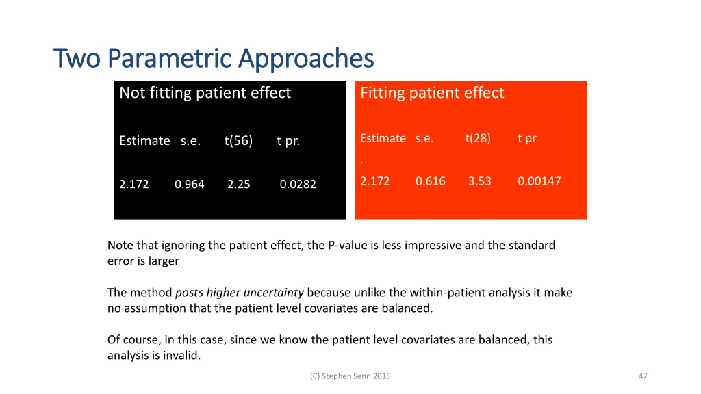 two parametric approaches two parametric
