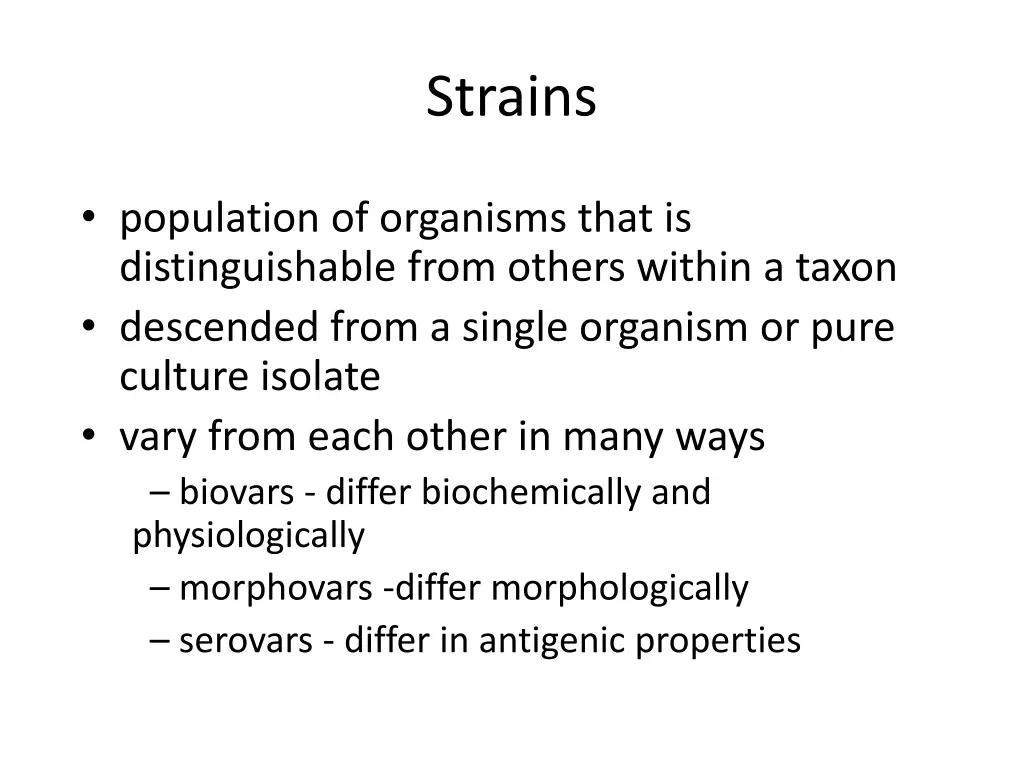strains