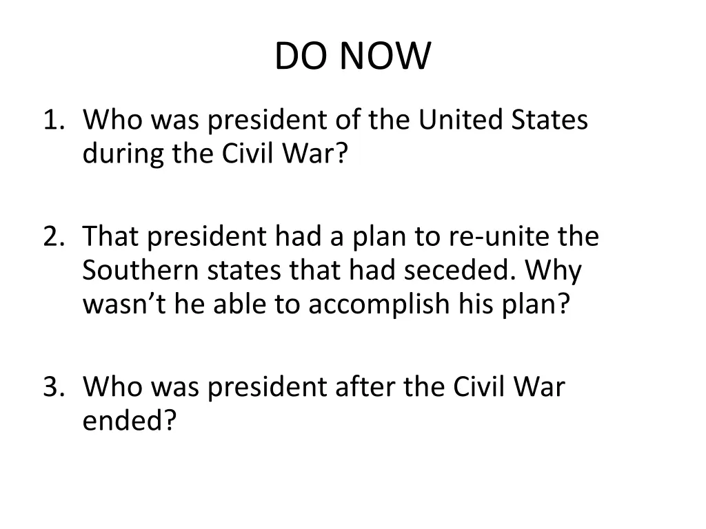 do now 1