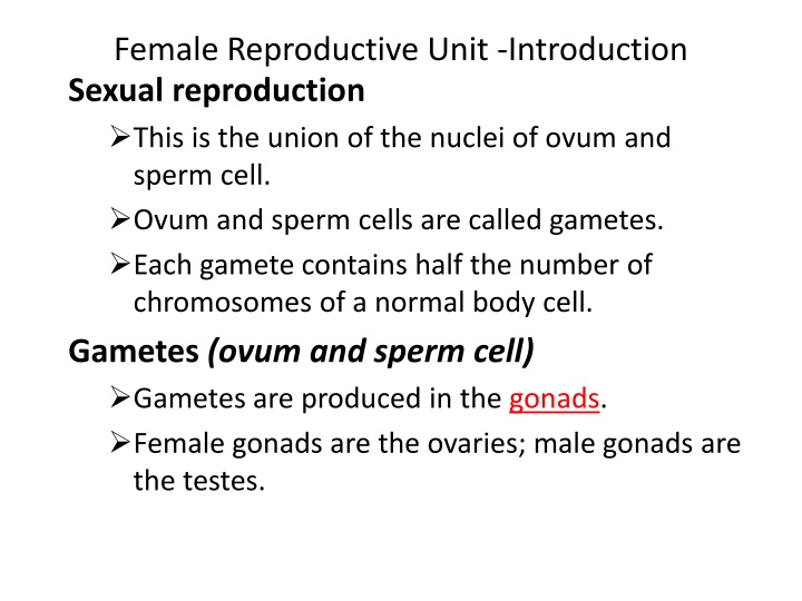 female reproductive unit introduction sexual