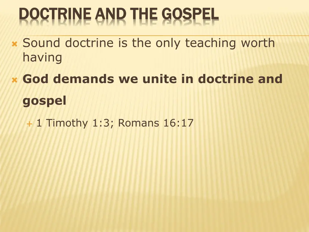 doctrine and the gospel doctrine and the gospel