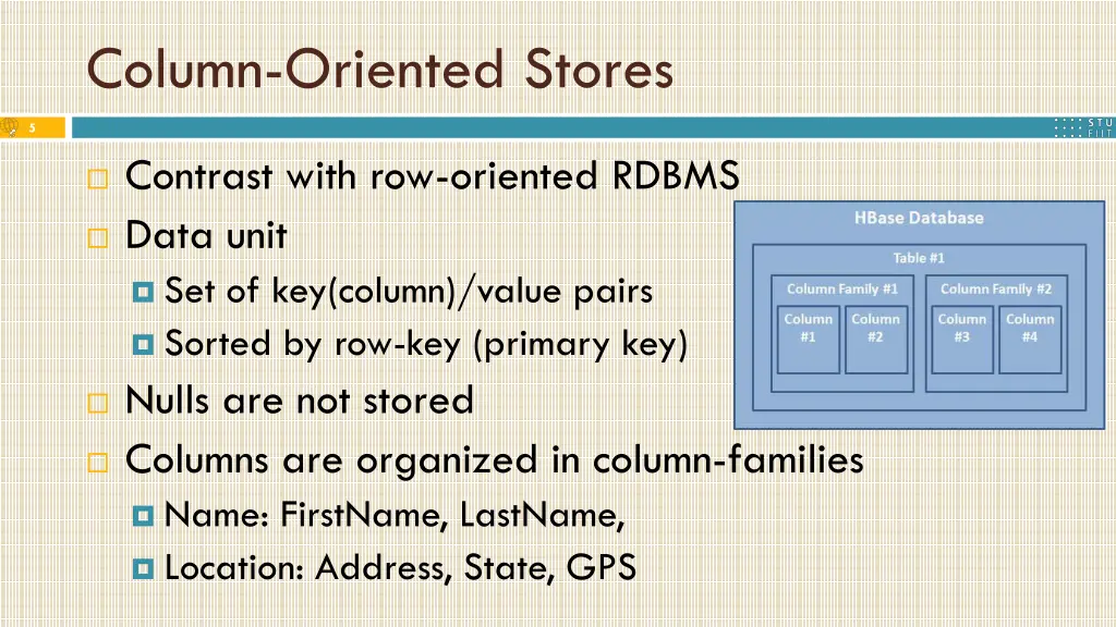 column oriented stores