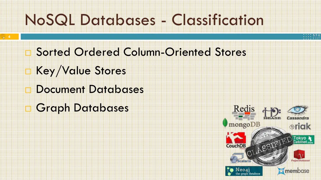 nosql databases classification