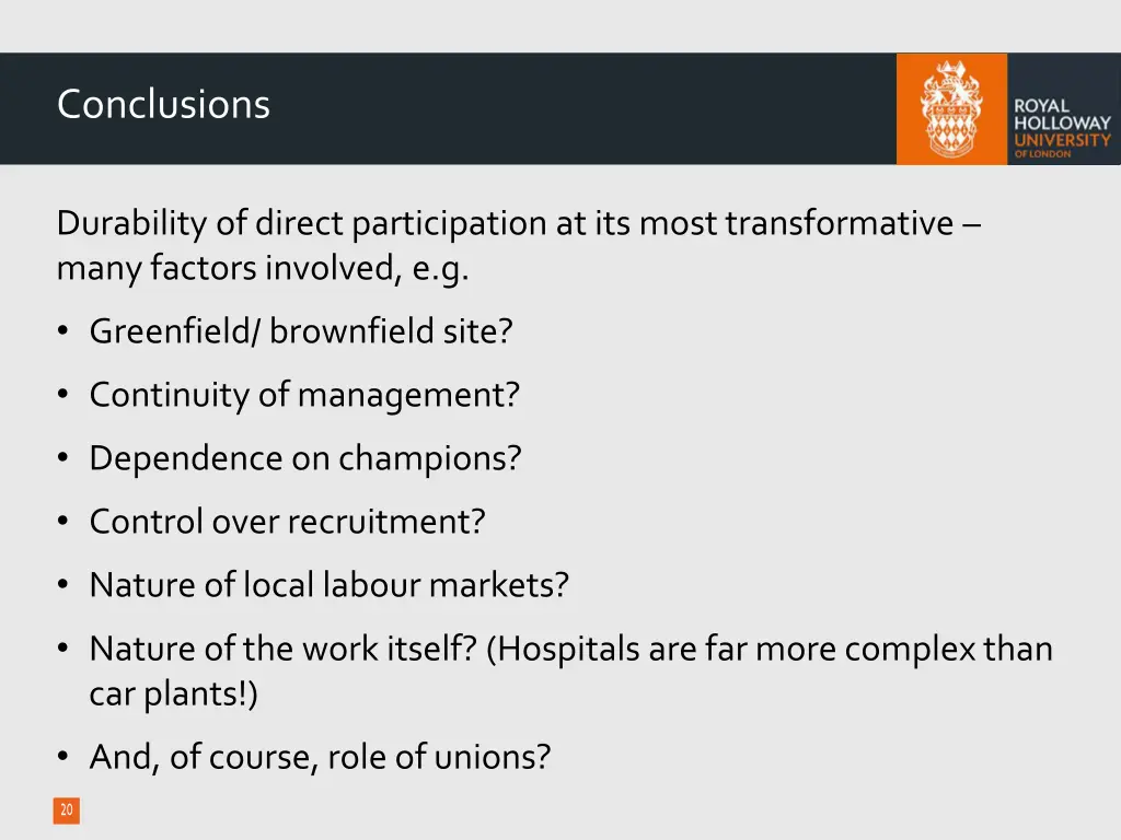 conclusions