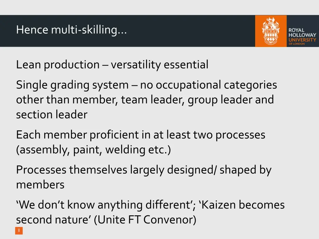 hence multi skilling