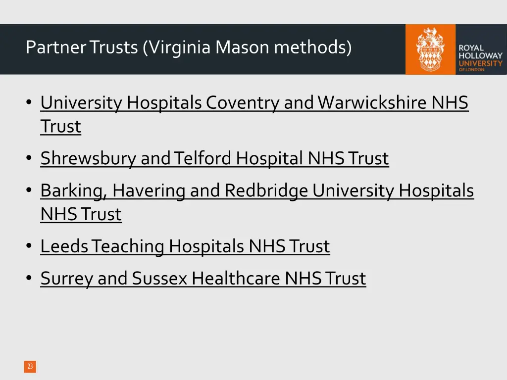 partner trusts virginia mason methods