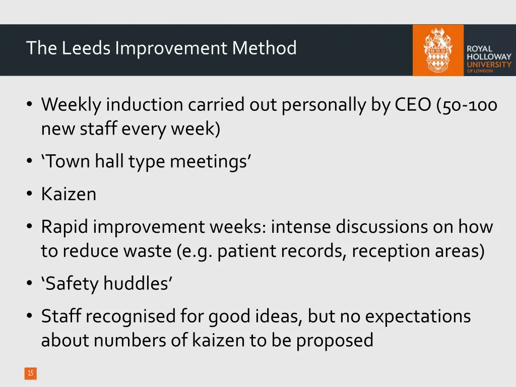 the leeds improvement method