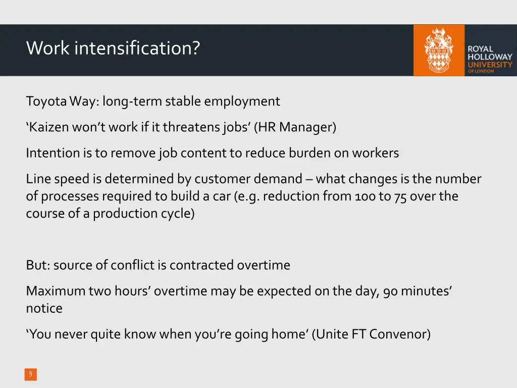 work intensification