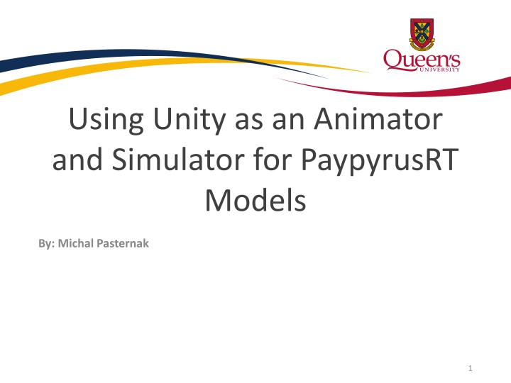 using unity as an animator and simulator