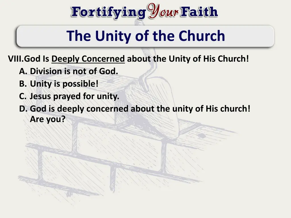 the unity of the church 11