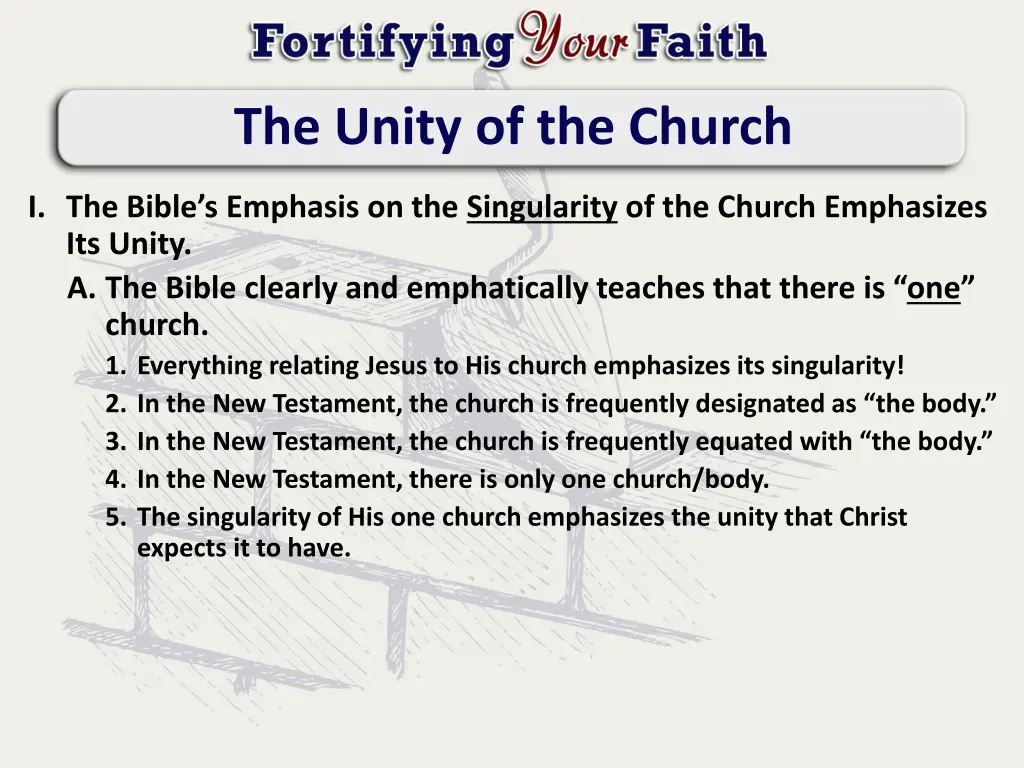 the unity of the church