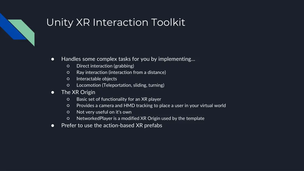 unity xr interaction toolkit