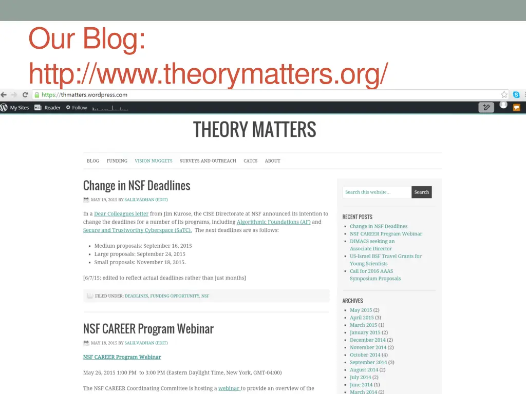 our blog http www theorymatters org