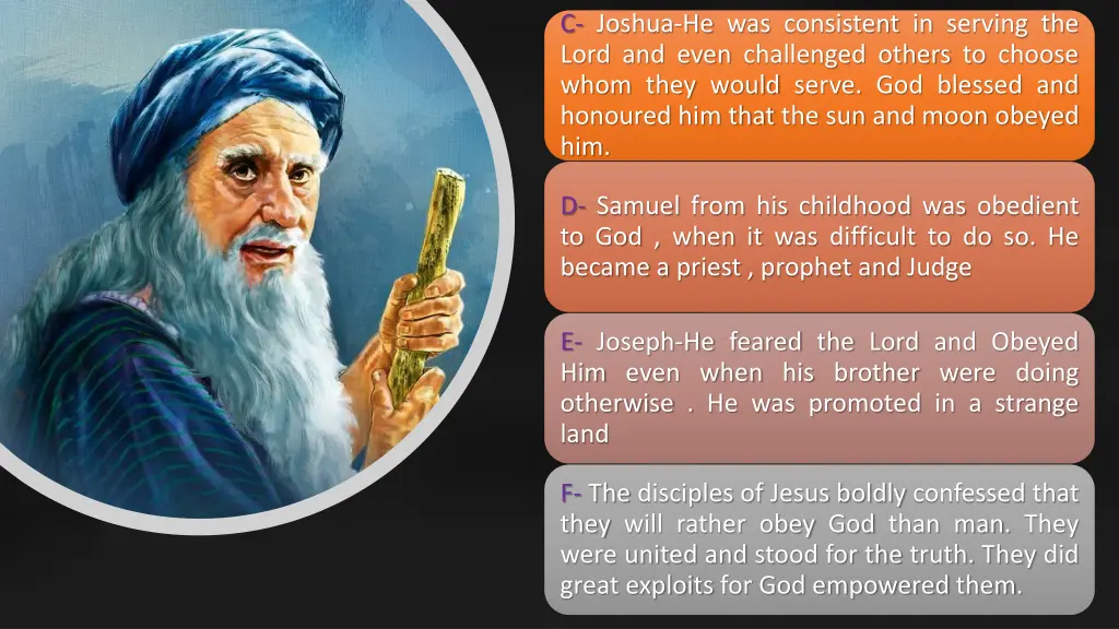 c joshua he was consistent in serving the lord