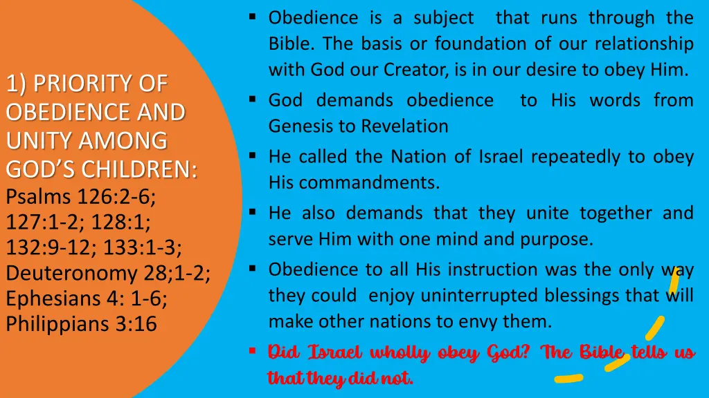 obedience is a subject that runs through