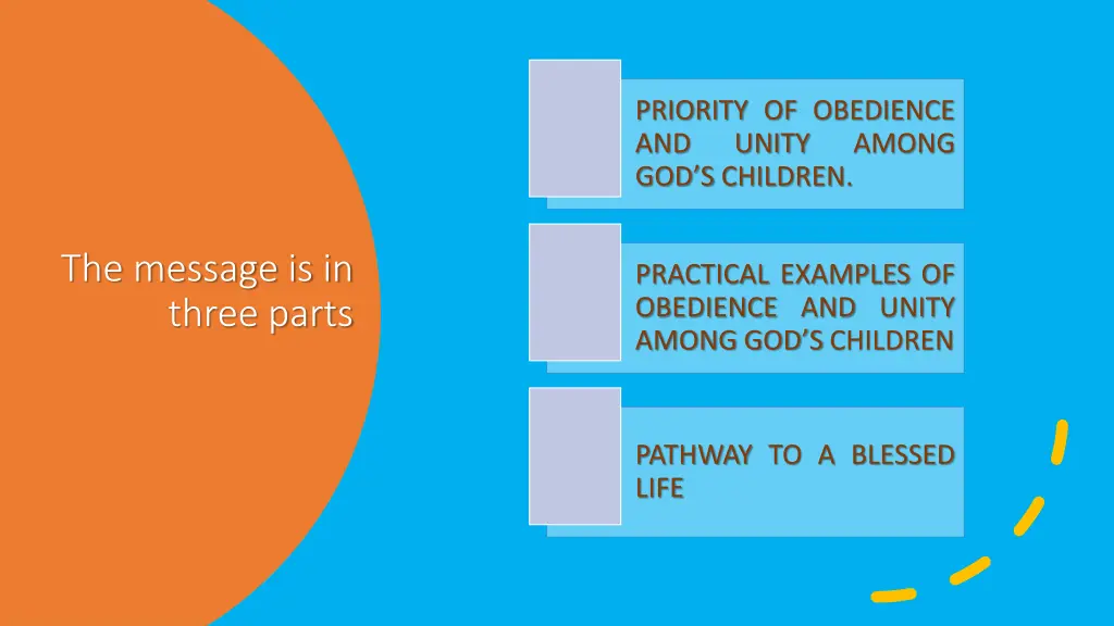 priority of obedience and unity god s children