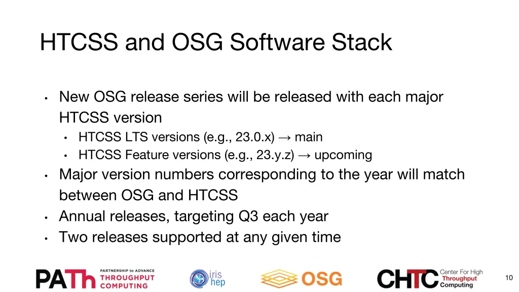 htcss and osg software stack
