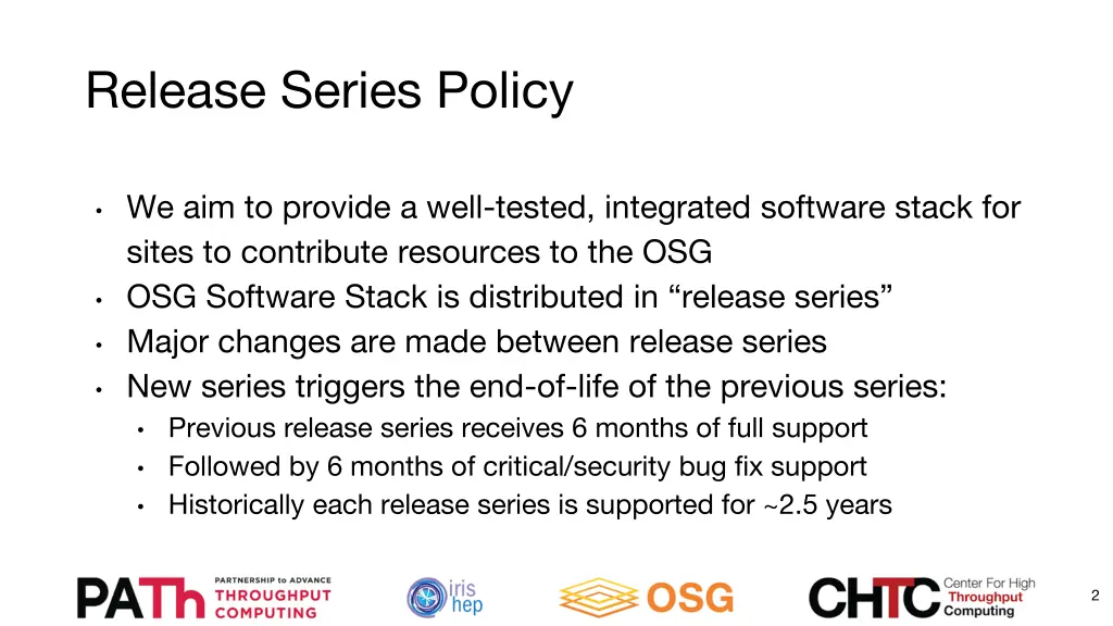release series policy