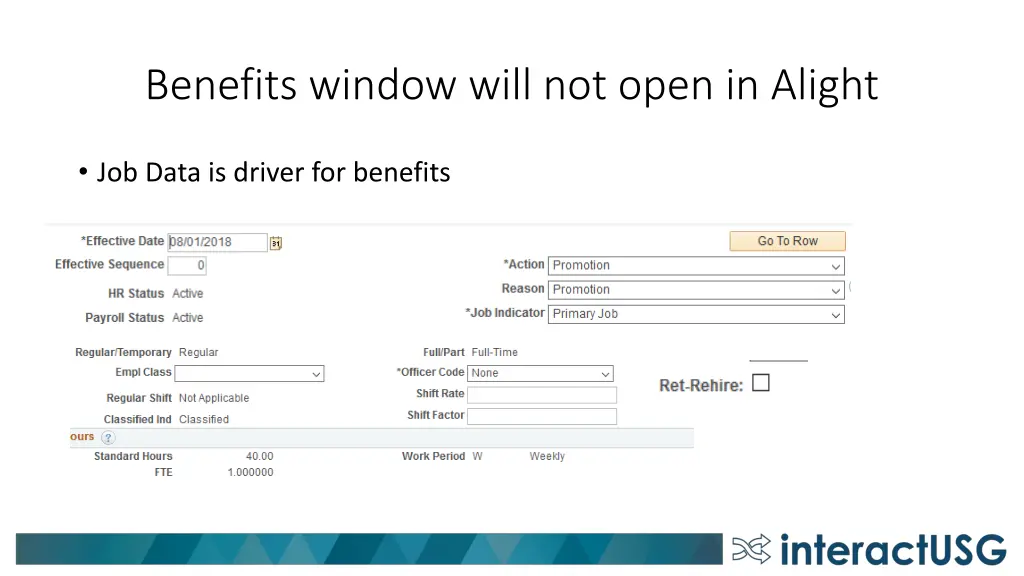 benefits window will not open in alight