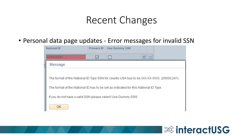 recent changes 1