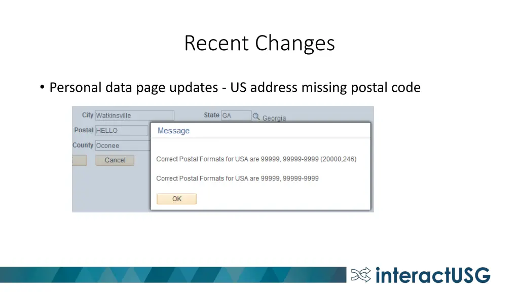 recent changes 2