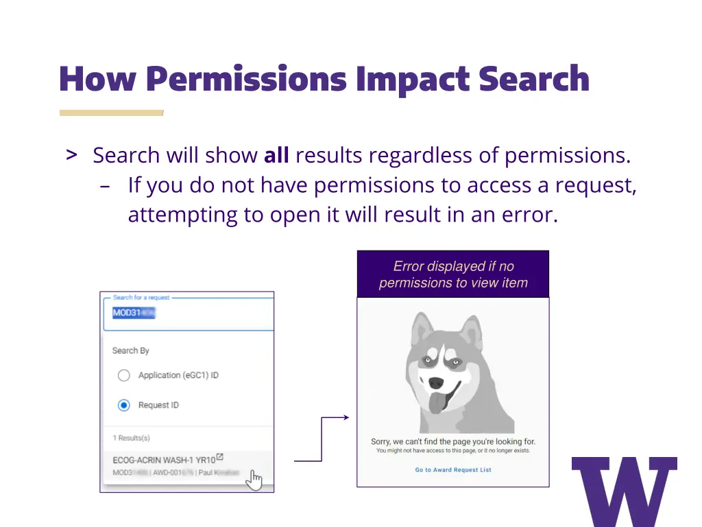 how permissions impact search