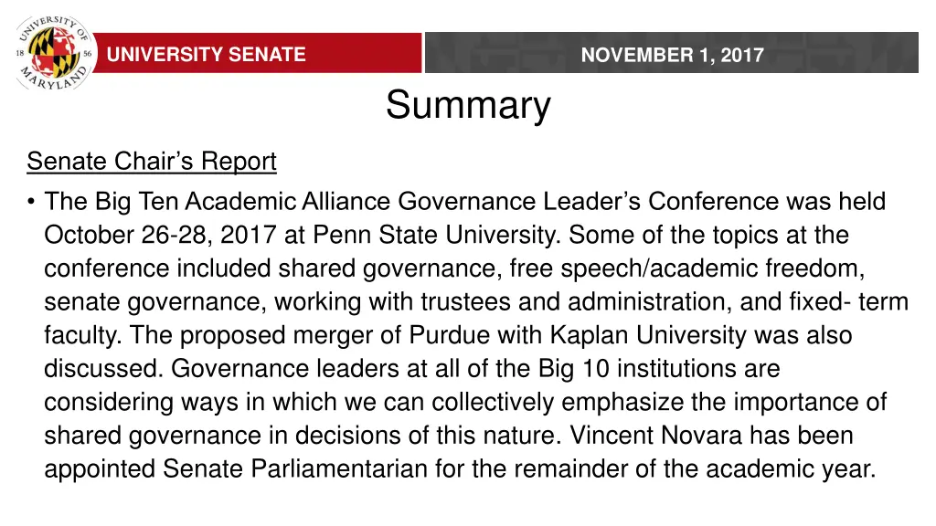 university senate 2