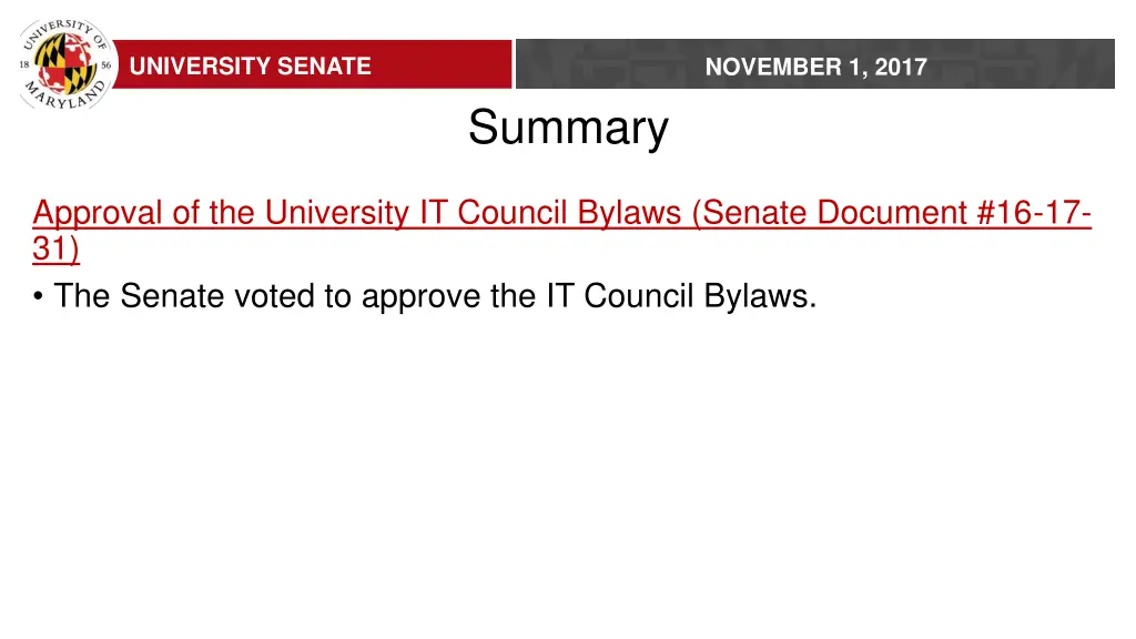 university senate 7