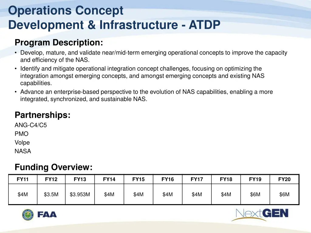 operations concept development infrastructure atdp