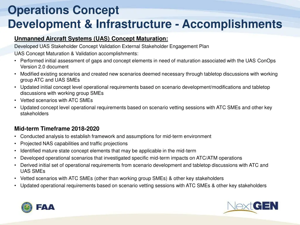 operations concept development infrastructure