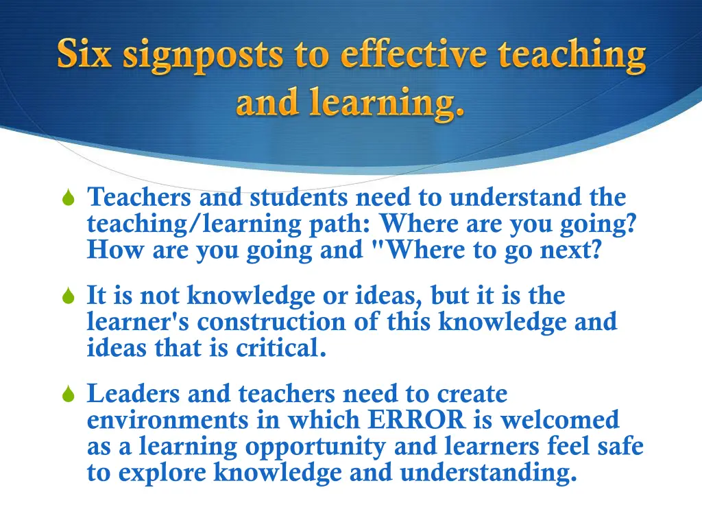 teachers and students need to understand