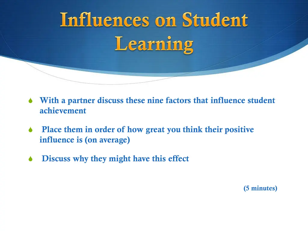 with a partner discuss these nine factors that