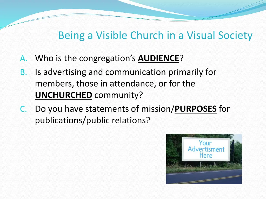 being a visible church in a visual society 4