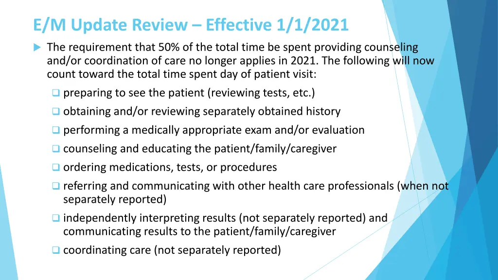 e m update review effective 1 1 2021