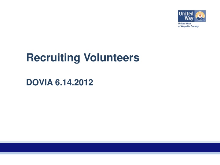 recruiting volunteers